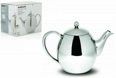 Sabichi 1200ml Stainless Steel Double Walled Teapot