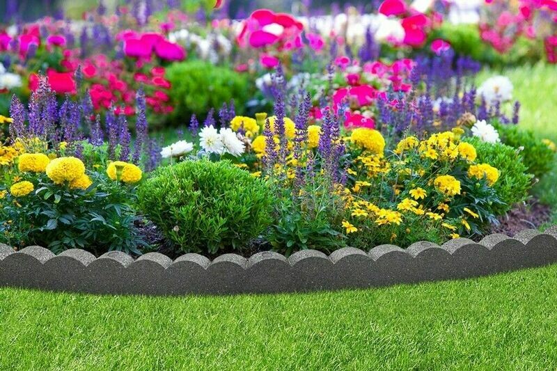 Primeur Graphite 1.2 Metre Edging Lawn Scallop Curved Border