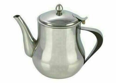 Traditional Stainless Steel 5 Cup Dripless Spout Tea Pot 1.4L
