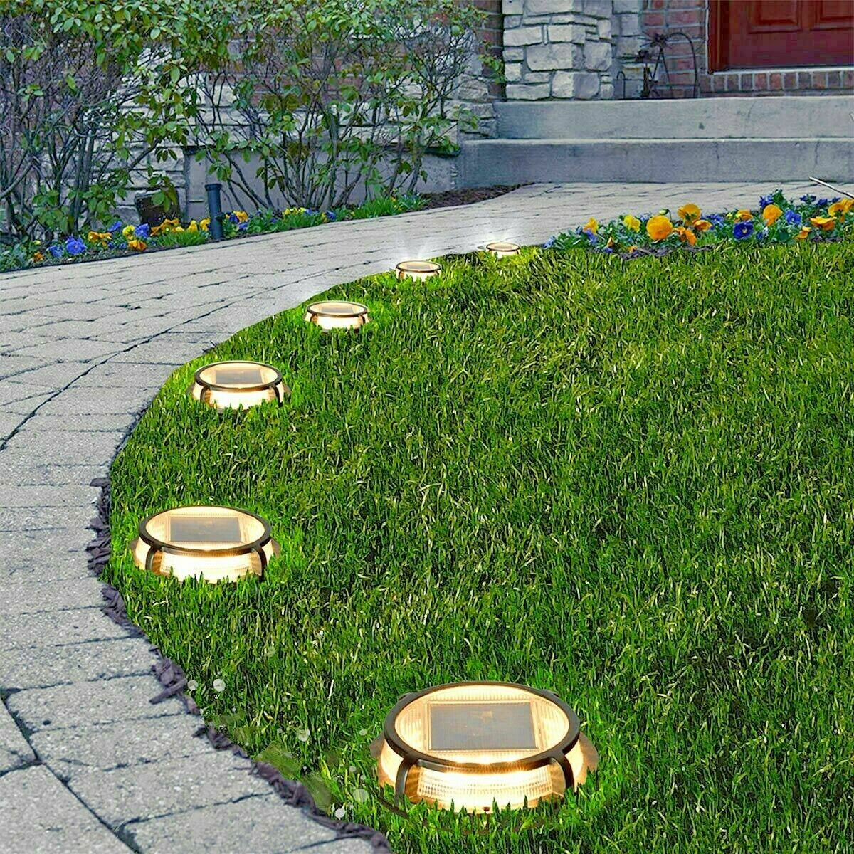 4 Pack Sterno Home Solar LED Outdoor Garden Surface Lights