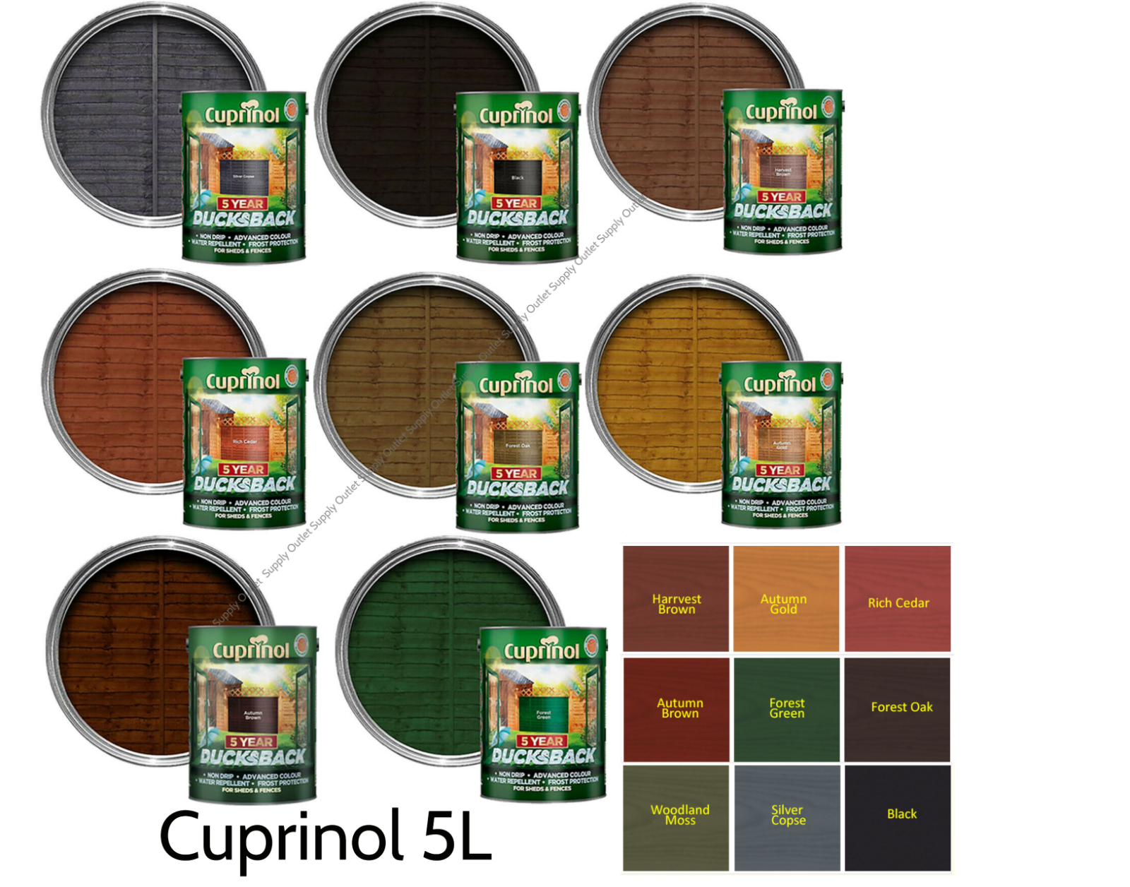 Cuprinol Ducksback 5L Wood Shed Fence Paint