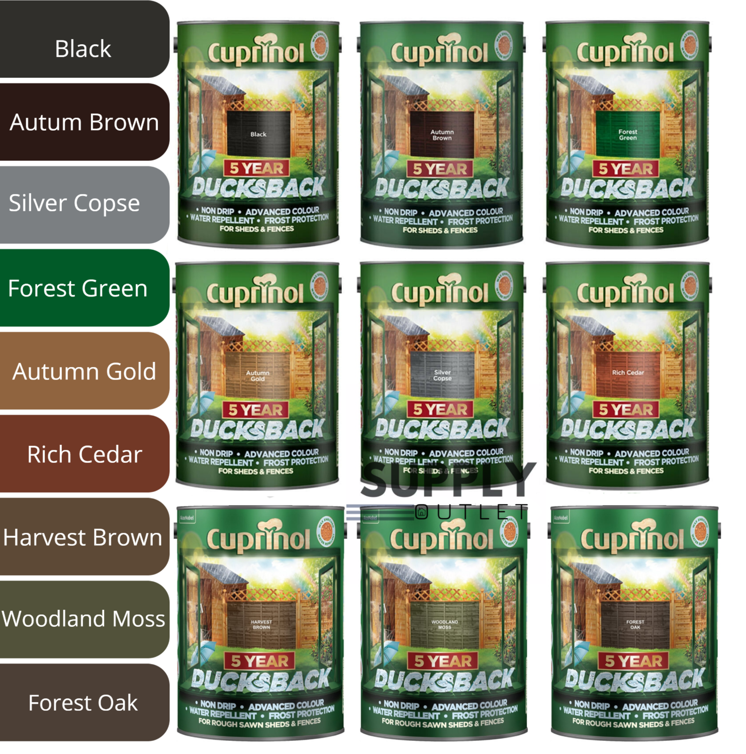 Cuprinol Ducksback 5L Wood Shed Fence Paint