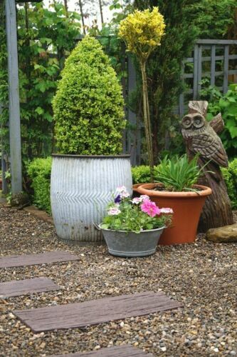 Primeur Earth Brown Recycled Rubber Rectangle Stepping Stone Garden Tiles 4 Pack