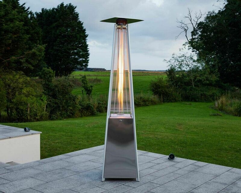 13kw Outdoor Garden Glass Tube Silver Gas Patio Heater 2.34M