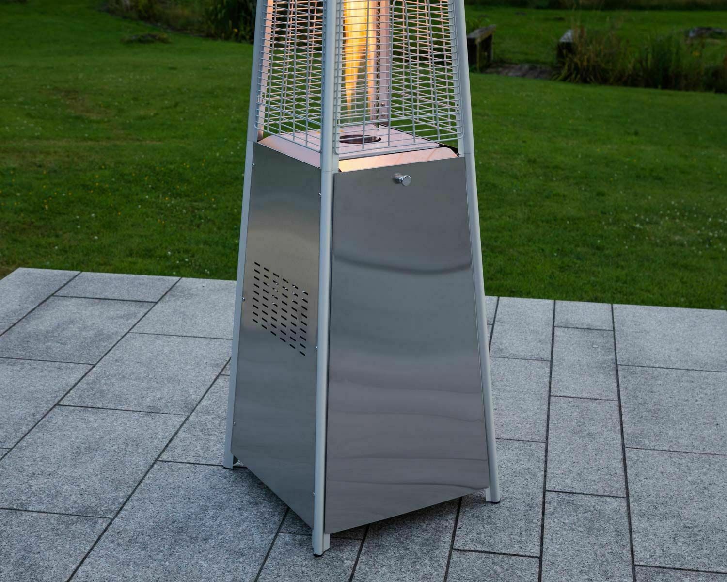 13kw Outdoor Garden Glass Tube Silver Gas Patio Heater 2.34M
