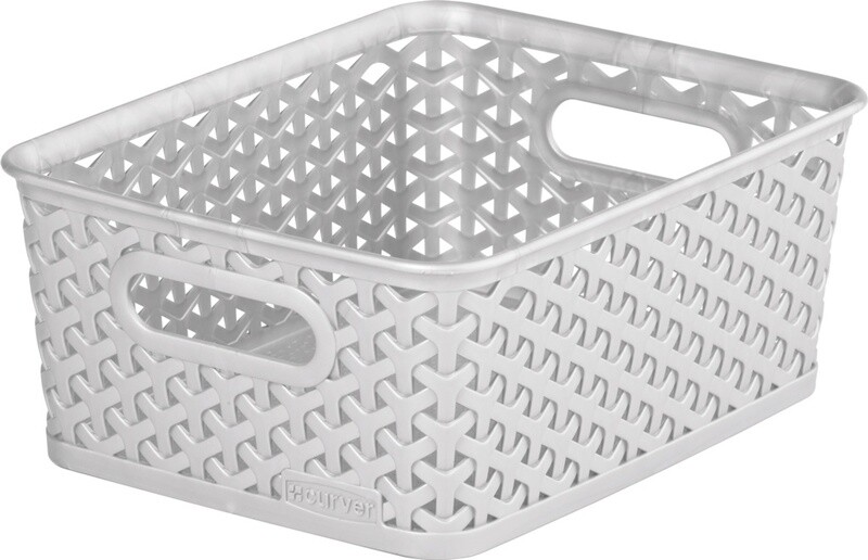 Curver Nestable Rattan Basket 8L Grey