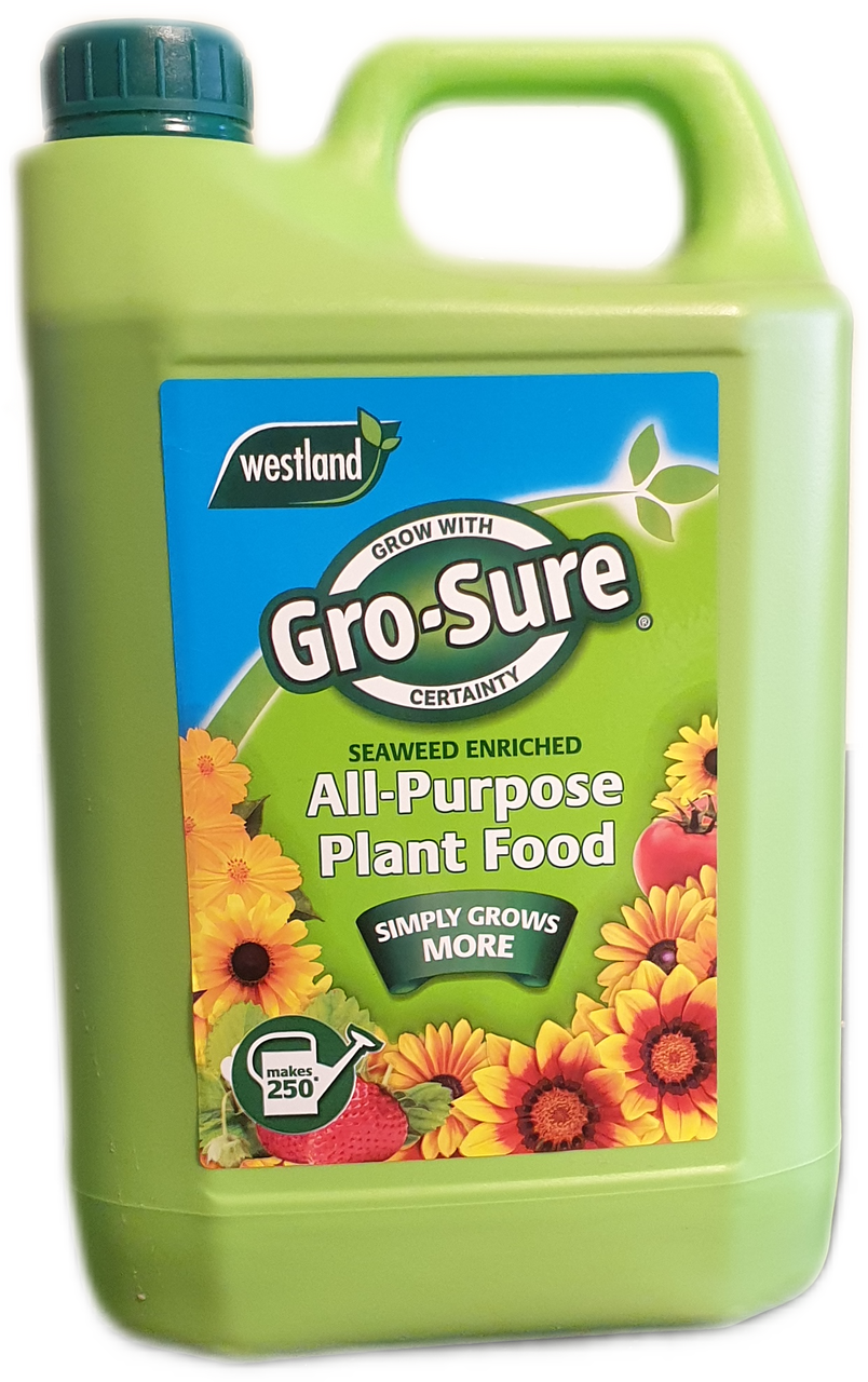 Westland Gro-sure All Purpose Plant Food Seaweed Enriched 4L Makes 250 Litres