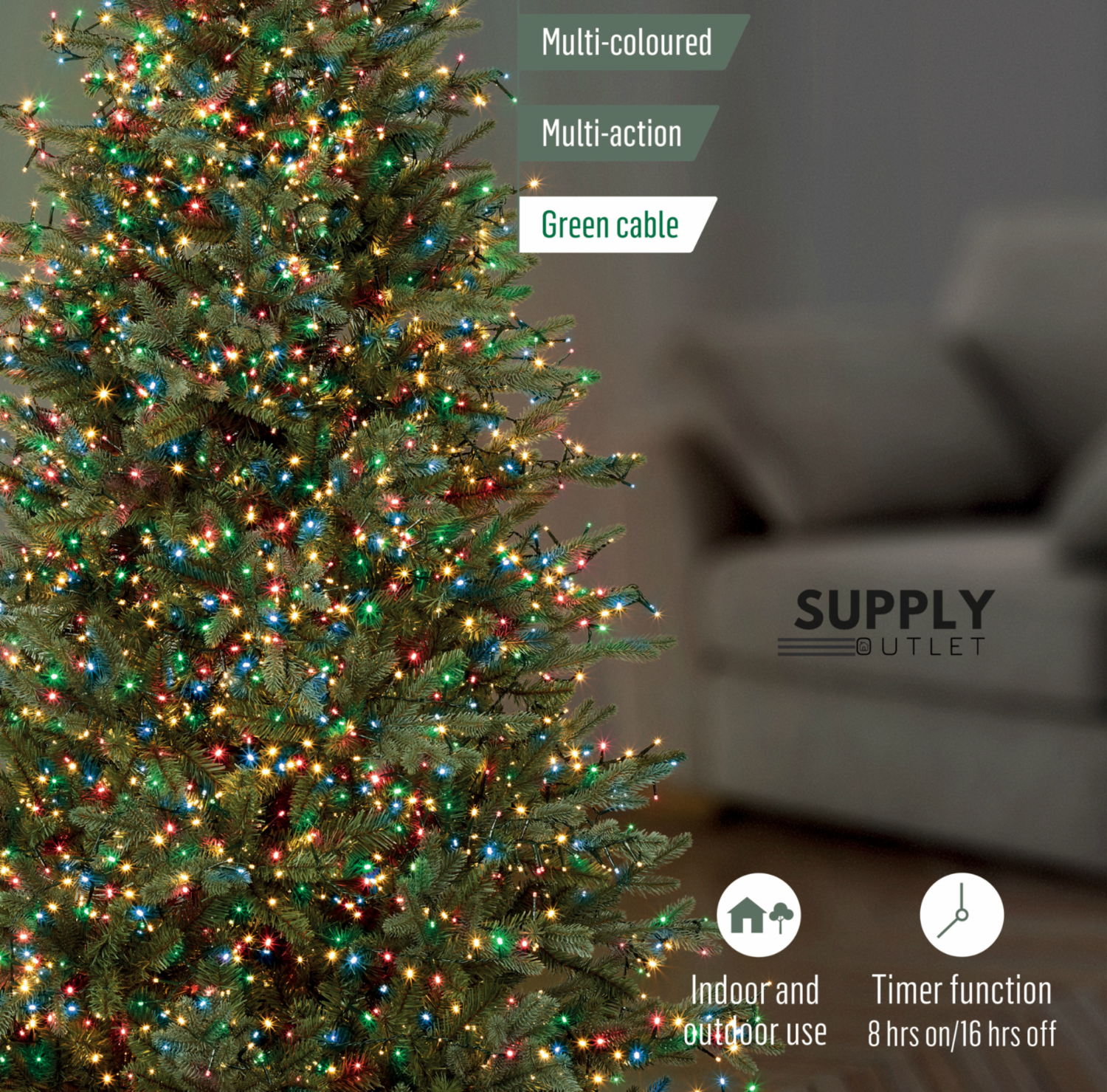 Premier Multicoloured 750 LED Treebrights