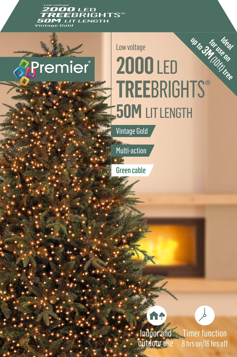 Premier Vintage Gold 2000 LED Treebrights