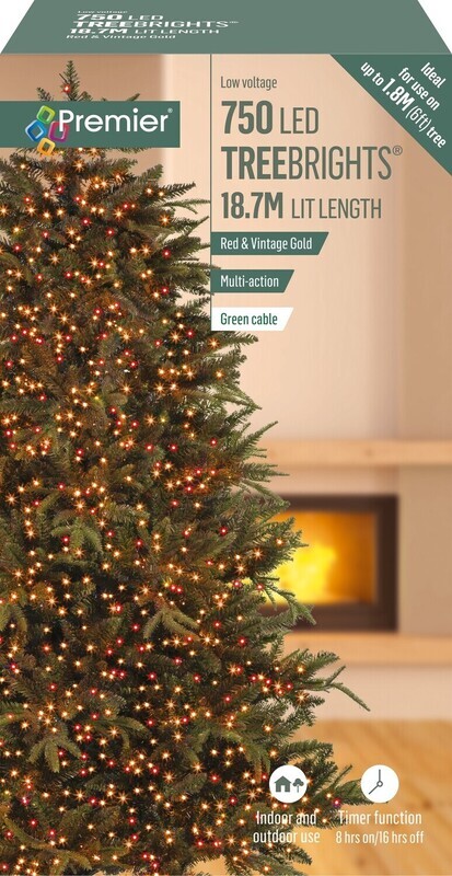 Premier Red & Vintage Gold 750 LED Treebrights