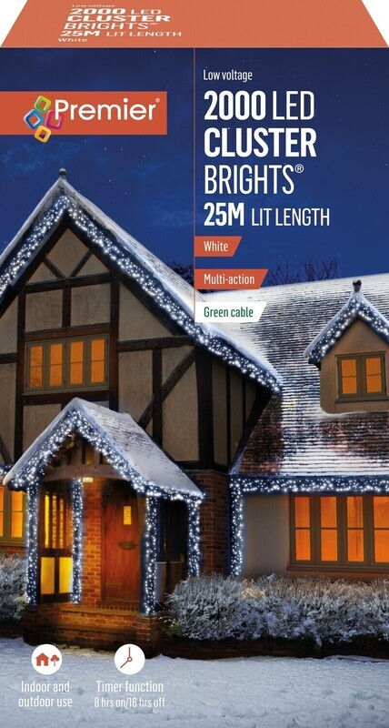 Premier Ice White 2000 LED Cluster Lights
