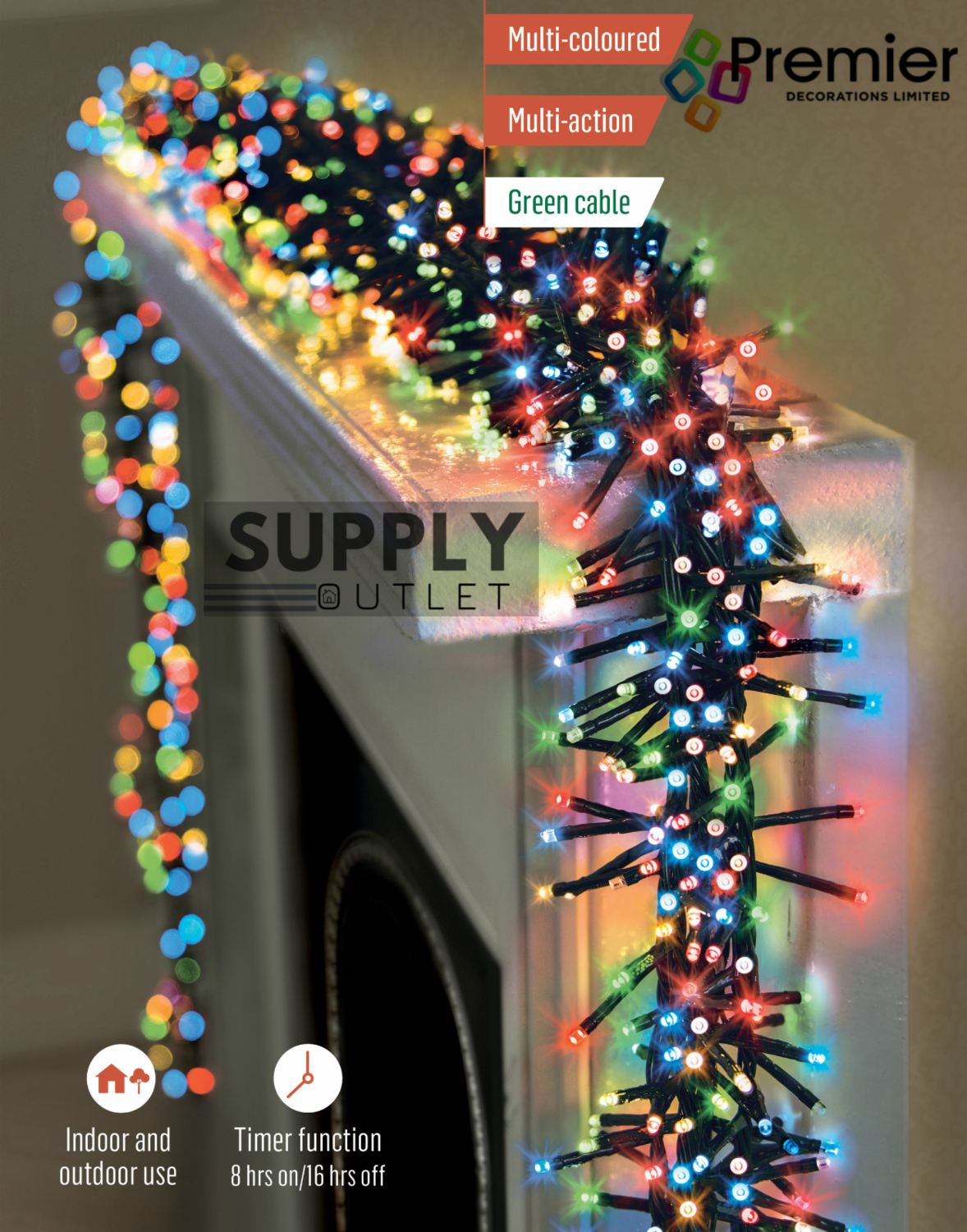 Premier Multi Colour 480 LED Cluster Brights