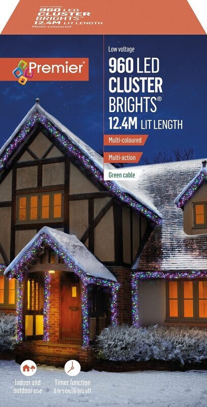 Premier Multicoloured 960 LED Cluster Brights