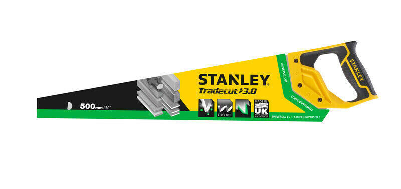Stanley 20" Tradecut Wood Hand Saw 500MM 8TPI