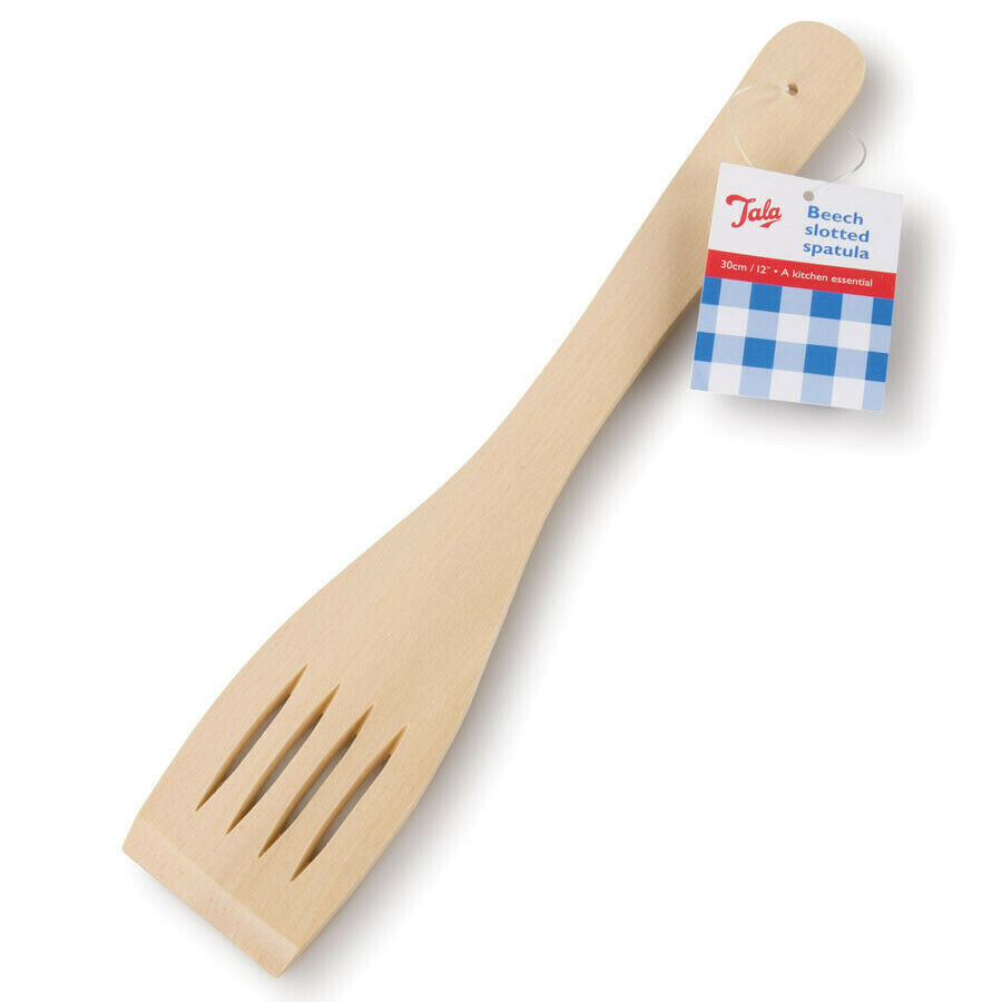 Tala Slotted Wooden Cooking Spatula 12"