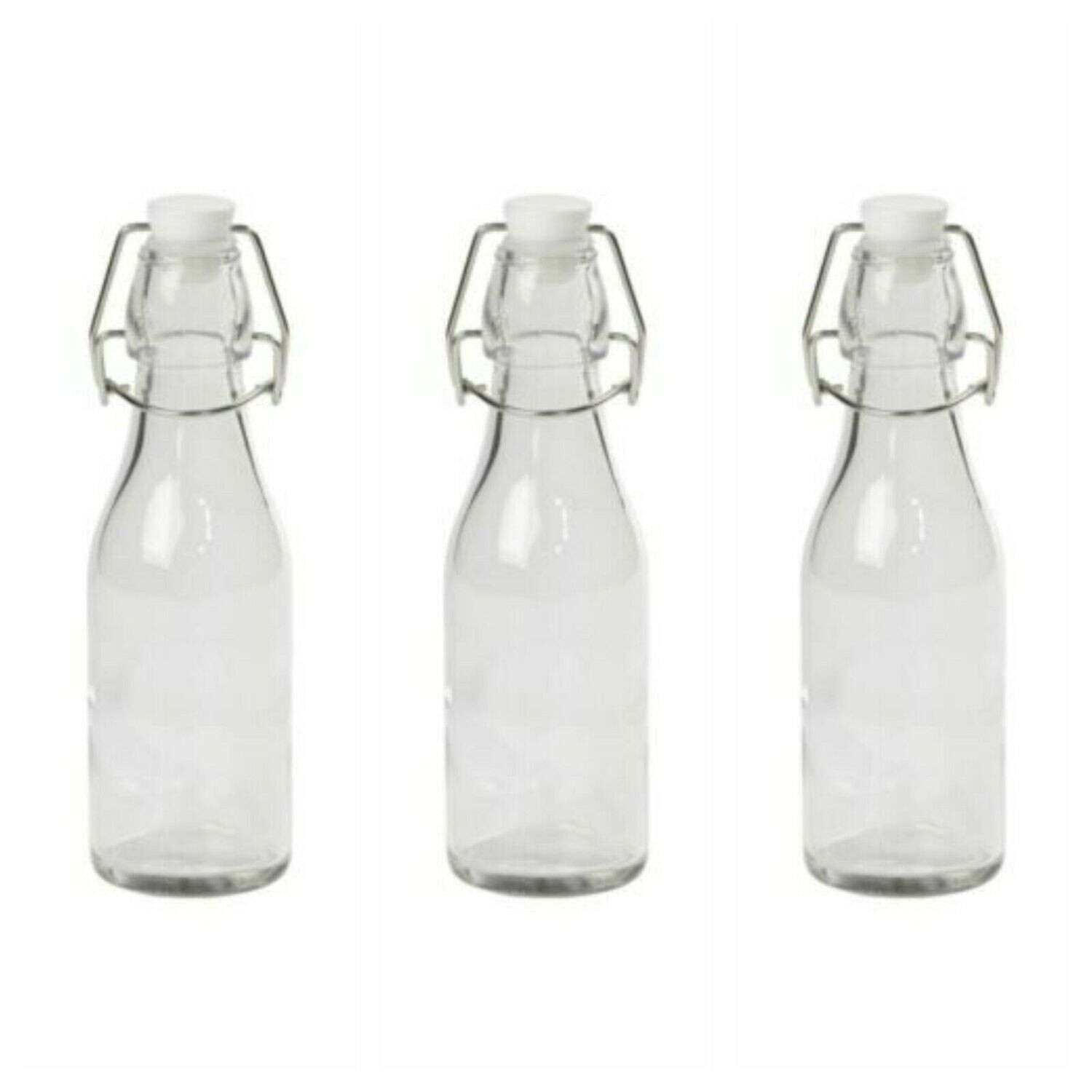 3 x 270ml Tala Glass Bottles 6cm x 19.8cm