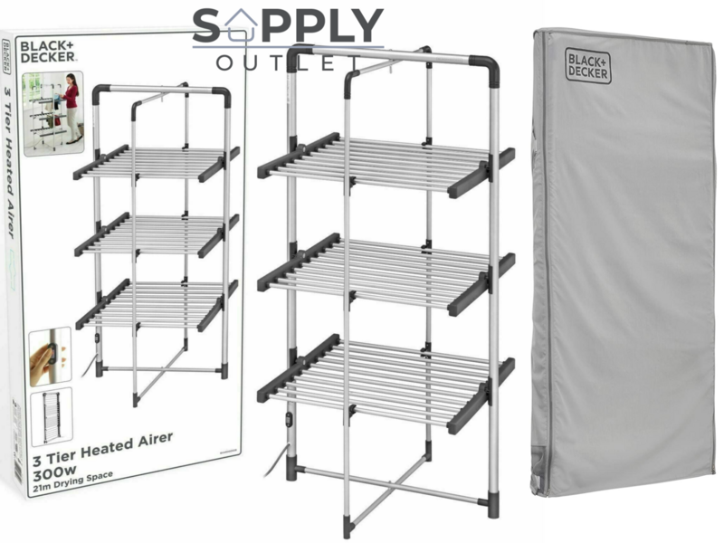 Black & Decker 3 Tier Heated Clothes Airer