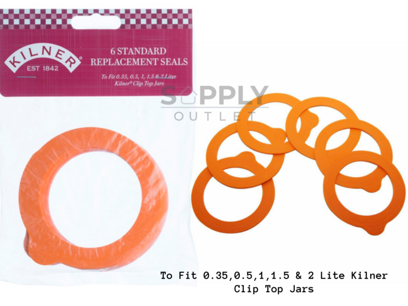 Kilner Clip Top Jar Replacement Seals Pack Of 6