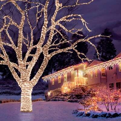 Snowtime 100 Connectable Warm White LED Christmas Lights