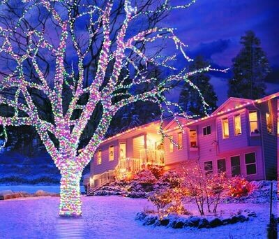 Snowtime 100 Led Connectable Multi Coloured Christmas Tree Lights Outdoor Indoor Party Birthdays Celebration