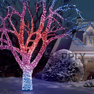Snowtime 100 Colour Changing Connectable LED Frosted Christmas Lights