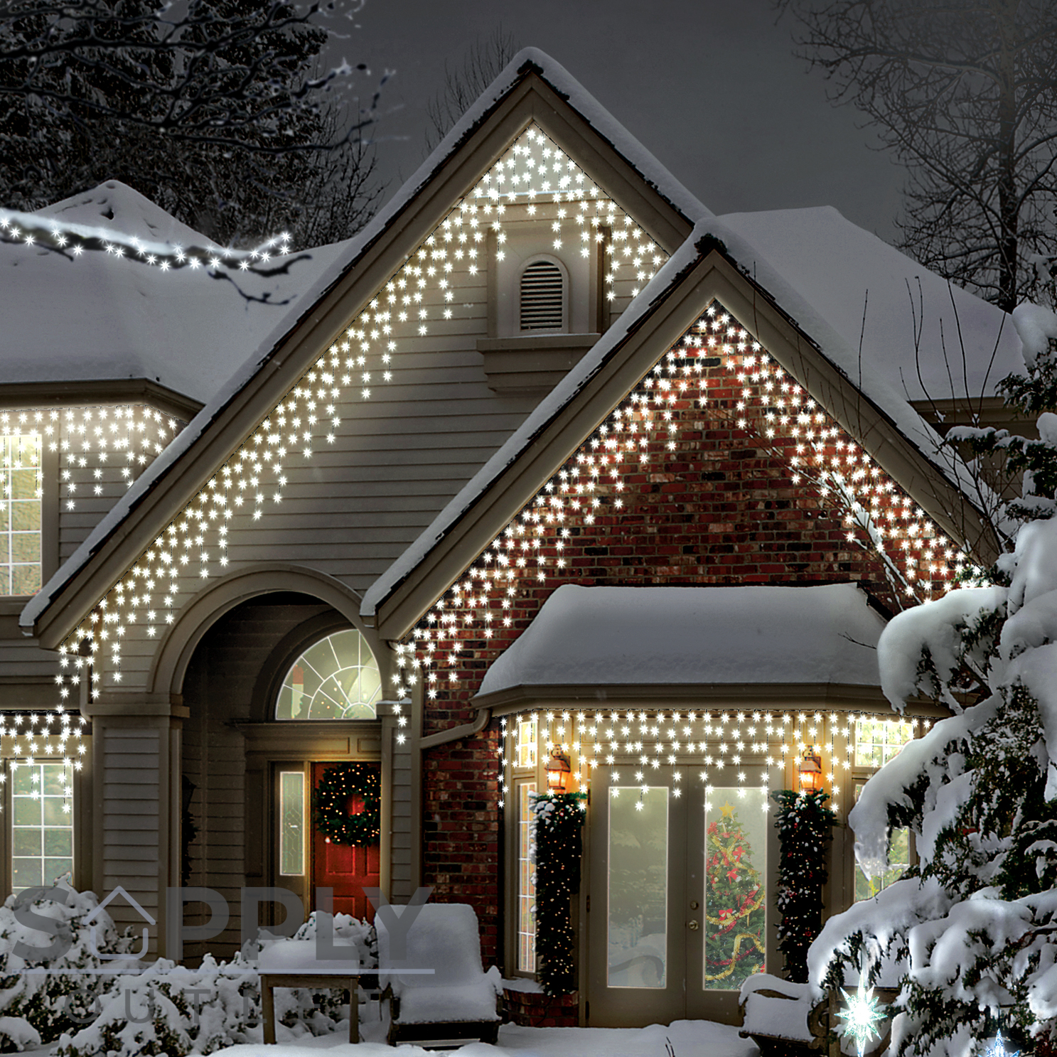 Snowtime 300 Connectable Warm White Icicle Christmas Lights - Supply Outlet