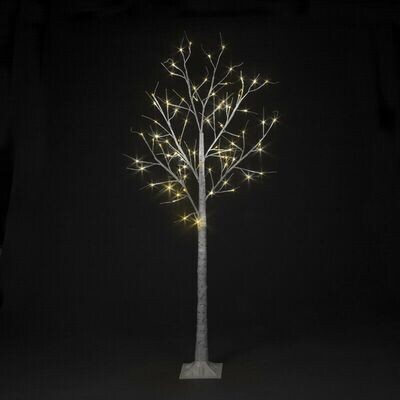 80 LED Warm White Birch Christmas Tree 6 FT 1.8M