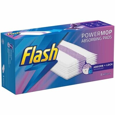 Flash Powermop Refill 8 Pack Absorbent Pads