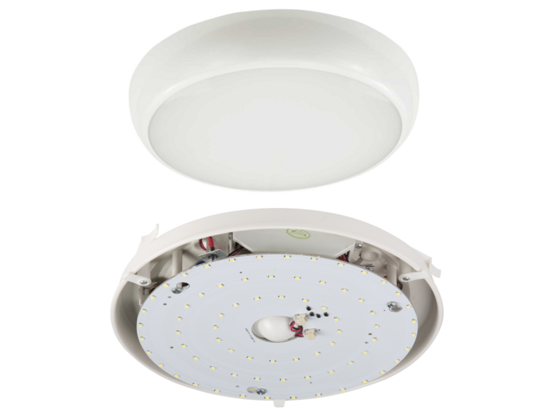 14W LED White Round 2D Bulkhead 3 CCT 1150L 3000 4000 6000K