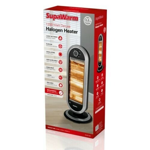 1200W Watts Halogen Portable Deluxe Heater