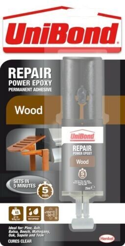 UniBond Repair Power Epoxy Glue Quick Strong Bonding Syringe 25ml