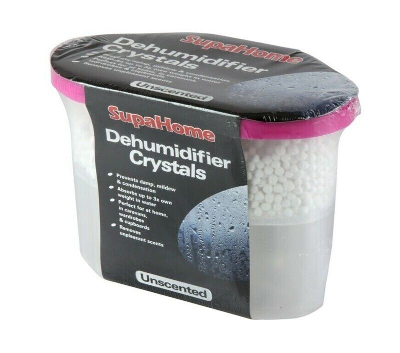 SupaHome Dehumidifier Crystals Unscented 250g Damp Condensation Mildew Caravans