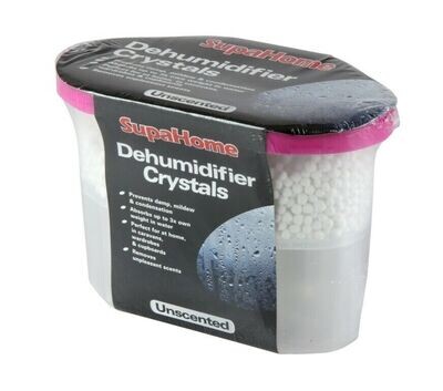 SupaHome Dehumidifier Crystals Unscented 250g Damp Condensation Mildew Caravans