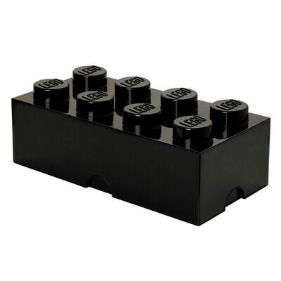 Lego Black Bricks Large 8 Knobs Storage Box