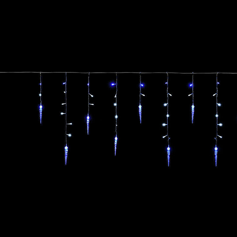 Snowtime 240 Connectable Electric Blue/White LED 7M Icicle