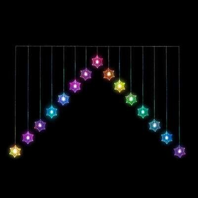 Snowflake V Curtain Light 15 Colour Changing LED 1.2M 4FT