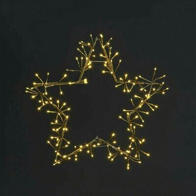 150 Warm White Snowflake Silhouette Christmas Window Fairy Light