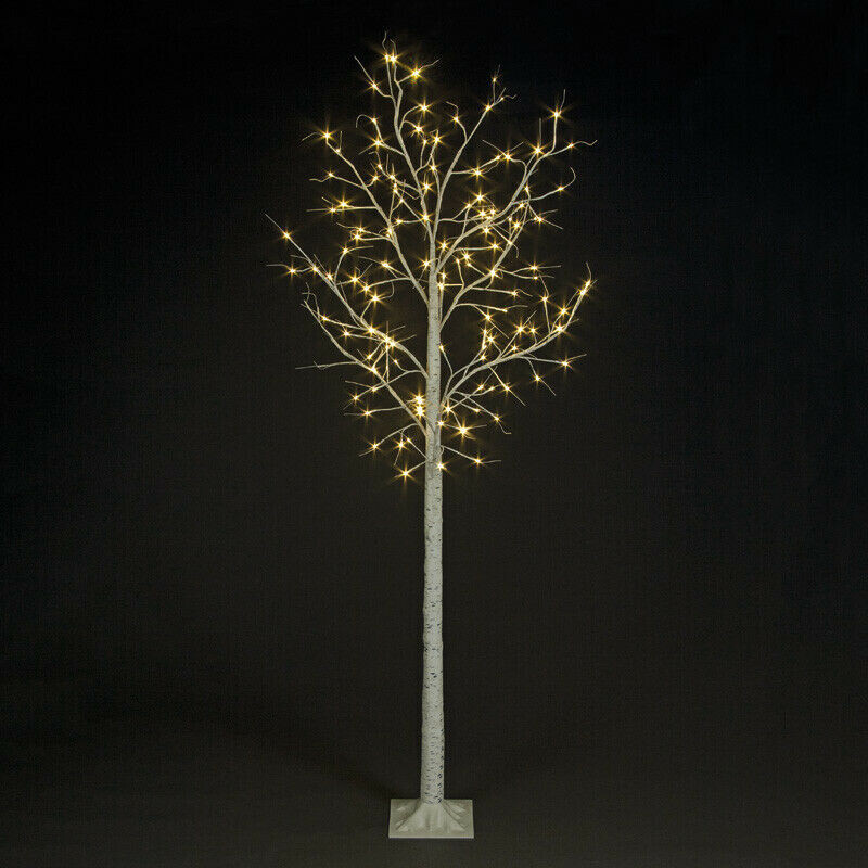 136 LED 8FT Birch Standing  Christmas Tree 2.4M Warm White