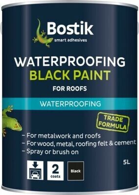 Bostik Bituminous Waterproofing Black Paint 1 Litre