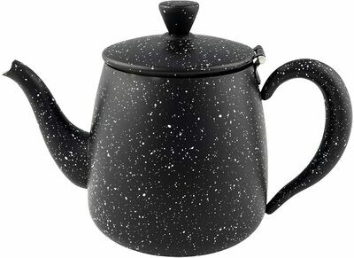 Café Ole Premium Teaware Tea Pot 18oz Black Granite Tea Coffee Speckled Effect