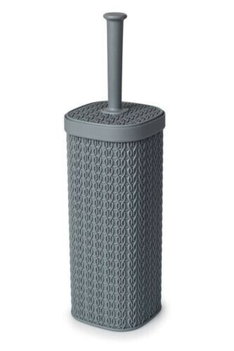 Blue Canyon Grey Lace Design Toilet Brush With Holder Set