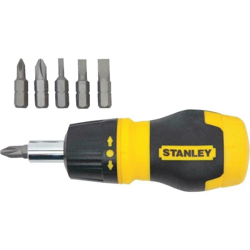 Stanley Ratcheting Stubby Screwdriver Bit Set