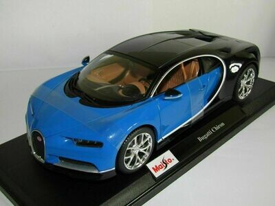 Maisto 1:18 Scale Bugatti Chiron Two Tone Blue Diecast Model Car
