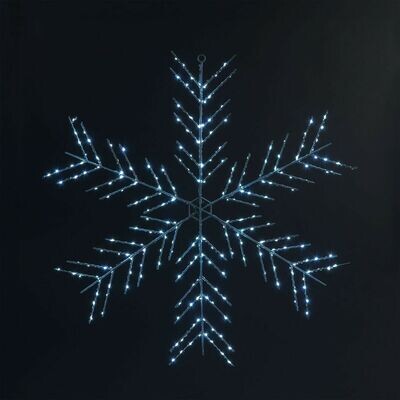 Snowtime 75cm Ice White Snowflake Christmas Window Fairy Light Star Decoration
