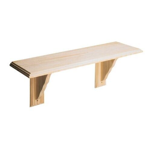 Natural Wood Solid Pine Storage Floating Book Wall Ornament Shelf 3ft 890x190MM Unfinished Kit bedroom Home