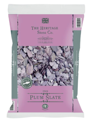 20KG Plum Slate Chippings Dash Stone Gravel