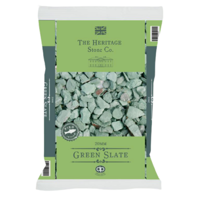 20KG Green Slate Chippings Stone Gravel