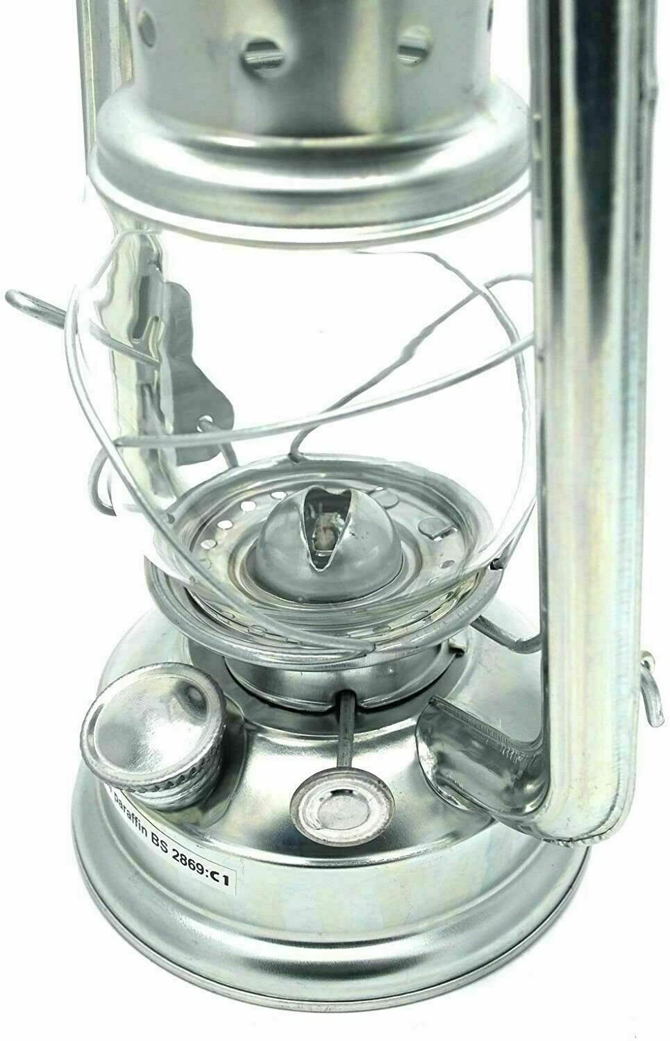 2 x Hurricane Storm Paraffin Oil Lamp Lantern Camping Oil Light Metal Camping