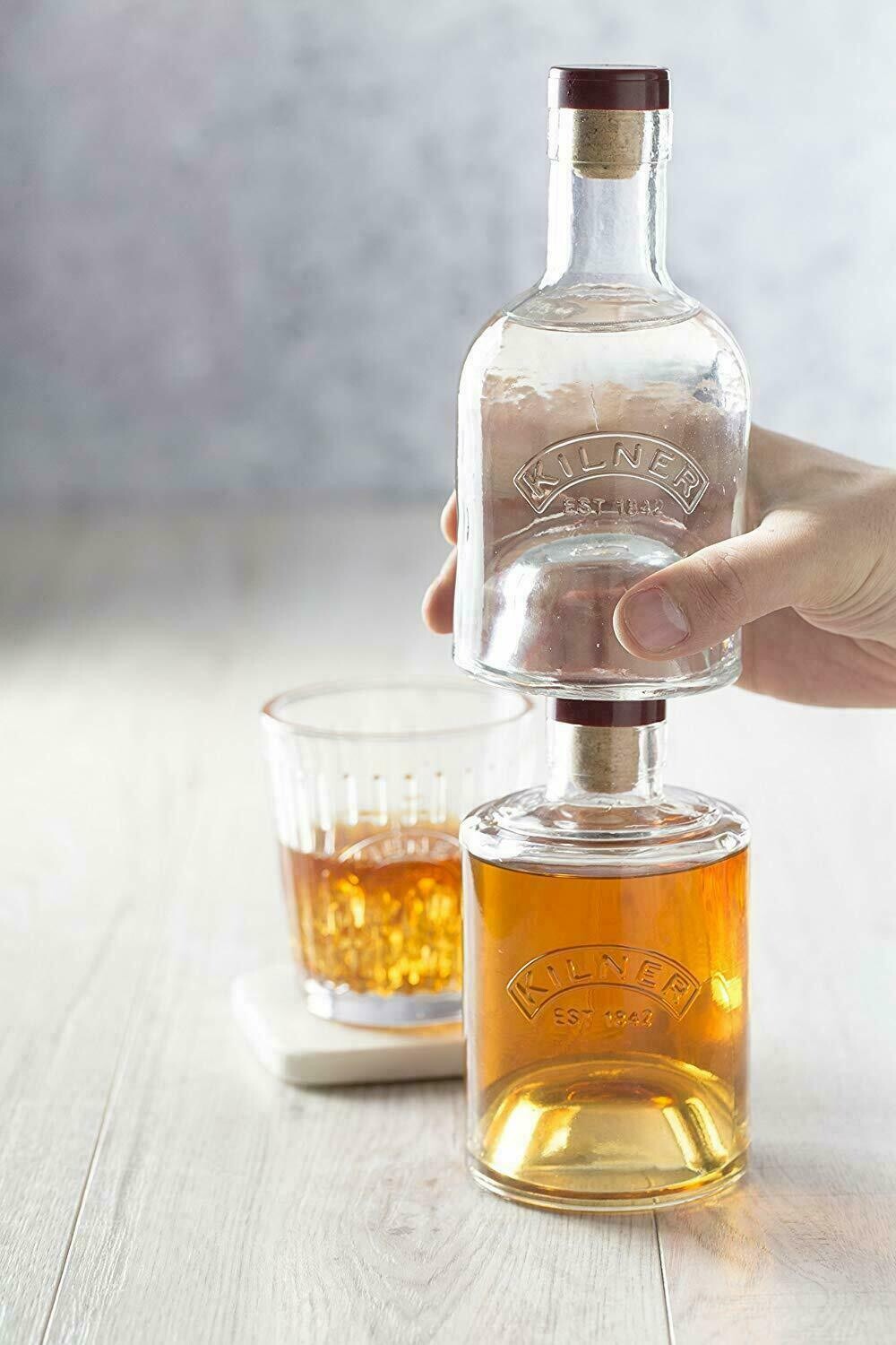 Kilner 2 Piece Oil Vinegar Salad Dressing Storage Container Stackable Bottle Set