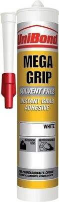 Unibond Mega Grip Solvent Free Instant Grab Adhesive Internal External Odourless
